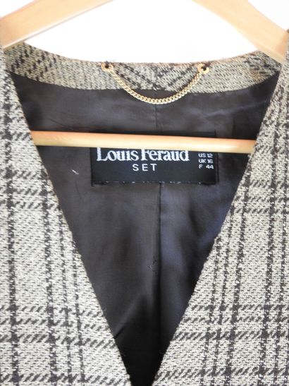 LOUIS FERAUD PARIS : Brown and cinnamon plaid...