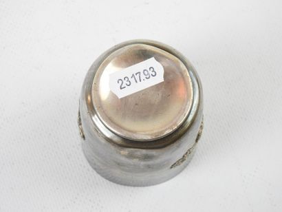 TIMBALE in silver hallmarked Minerve monogrammed...