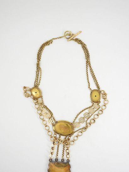 NECKLACE in yellow gold 750 thousandths with...