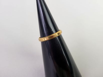 Lot of 2 wedding rings in 18K yellow gold...