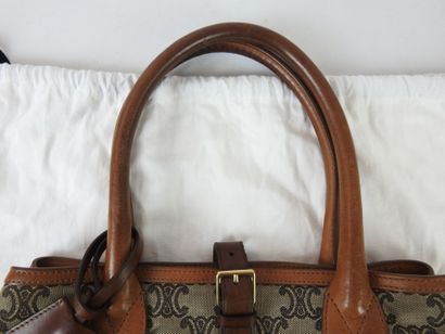 CELINE : Handbag in canvas signed. With dust-bag....