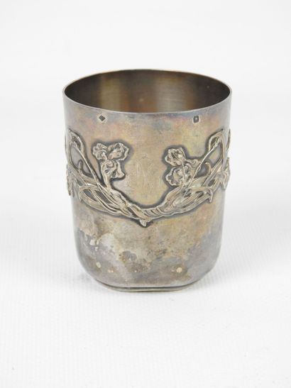 TIMBALE in silver hallmarked Minerve monogrammed...
