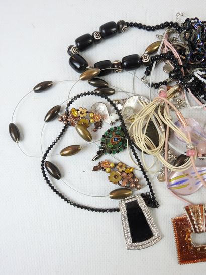 LOT of costume jewelry including enameled...
