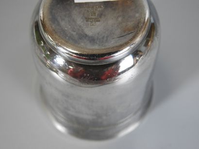 CHRISTOFLE: Gallia tumbler and ladle in silver...