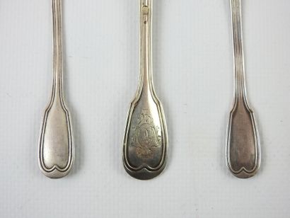 SIX COFFEE SPoons in silver model with net....