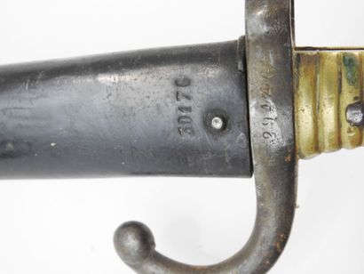 FRANCE. Chassepot bayonet with brass handle...