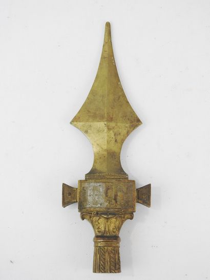 COPPERIES. FRANCE. Flag point in gilded brass...