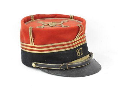 FRANCE. Captain's Saumur kepi of the 87th...