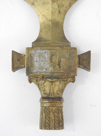 COPPERIES. FRANCE. Flag point in gilded brass...