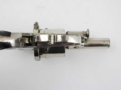 BELGIUM. Small nickel-plated steel pinfire...