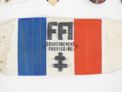 FRANCE. Lot d'insignes FFI métalliques divers,...
