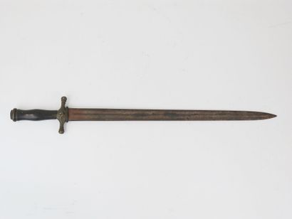 FRANCE. Dagger of venery with handle in ebony,...