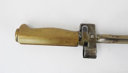 FRANCE. Lebel bayonet with brass handle,...