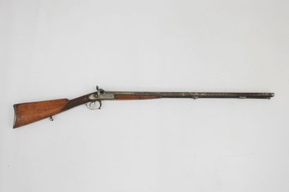 FRANCE. Percussion shotgun, walnut frame,...