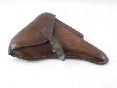 GERMANY. EQUIPMENT. Brown leather Lüger P08...