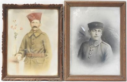 PHOTOGRAPHY. Framed and colored portrait...