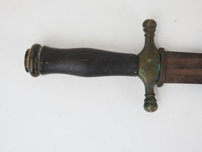 FRANCE. Dagger of venery with handle in ebony,...