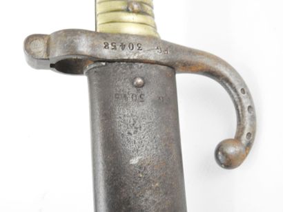 FRANCE. Chassepot bayonet with brass handle...