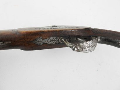 FRANCE. Officer's percussion pistol, walnut...