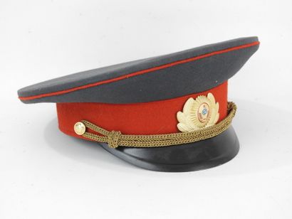 USSR. Police officer's cap with scarlet headband...