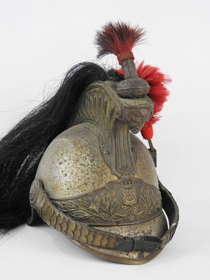 FRANCE. Republican Guard helmet on horseback...