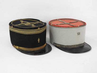 FRANCE. Lot of two kepi, commander of the...
