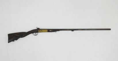 FRANCE. Single shot flintlock shotgun converted...