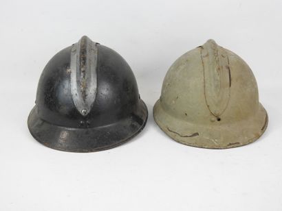 FRANCE. Lot of 2 Adrian helmets model 1926...