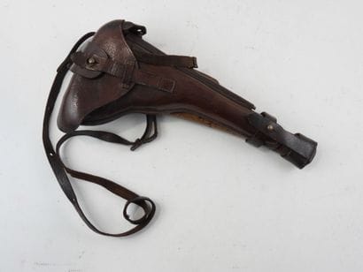 GERMANY. EQUIPMENT. Leather Lüger P08 artillery...