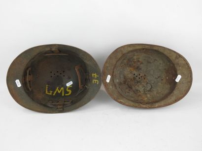 FRANCE. Lot of 2 Adrian helmets model 1926...