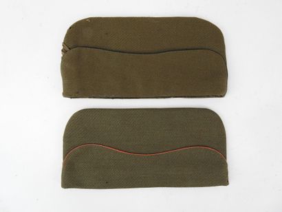 FRANCE. Lot of 2 police caps khaki, captain...