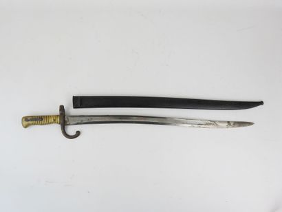 FRANCE. Chassepot bayonet with brass handle...