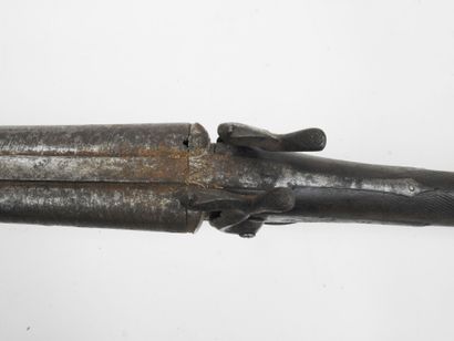 FRANCE. Pinfire shotgun, back plate engraved...