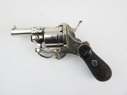 BELGIUM. Small nickel-plated steel pinfire...