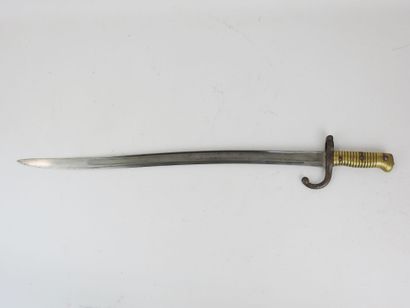 FRANCE. Chassepot bayonet with brass handle...