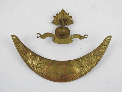 COPPERIES. FRANCE. Plate of shako of the...
