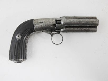 FRANCE. Mariette percussion pepperbox with...
