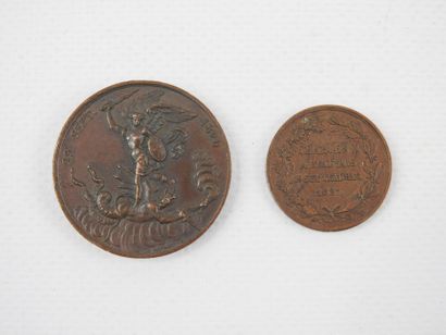 MEDALS. FRANCE. Bronze medal, commemorating...