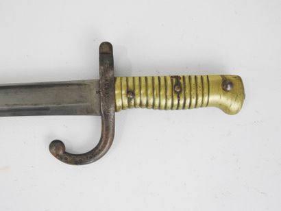 FRANCE. Chassepot bayonet with brass handle...