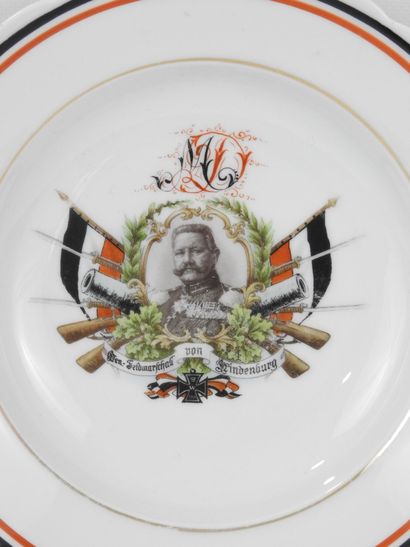 GERMANY. MEMORIES 14-18. Soup plate in porcelain...