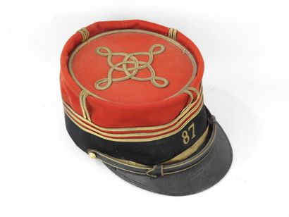 FRANCE. Captain's Saumur kepi of the 87th...