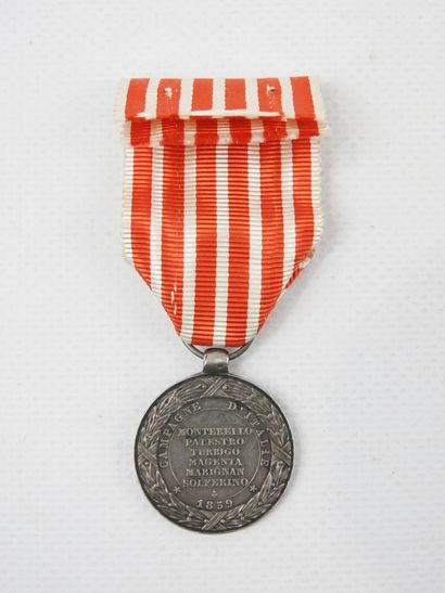 DECORATIONS. FRANCE. Silver medal of Italy,...