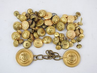 BUTTONS. NATIONAL NAVY. Lot of about 60 uniform...