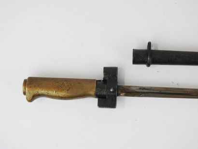 FRANCE. Lebel bayonet with brass handle,...