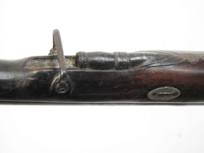 FRANCE. Single shot flintlock shotgun converted...