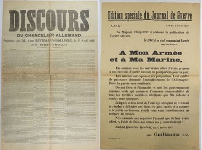 POSTERS. Speech in French of the German chancellor...