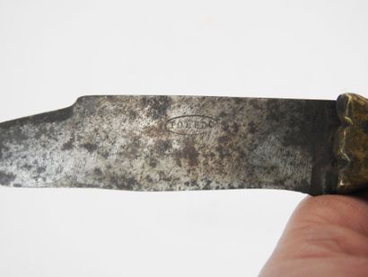 SPAIN. Navaja knife with handle decorated...