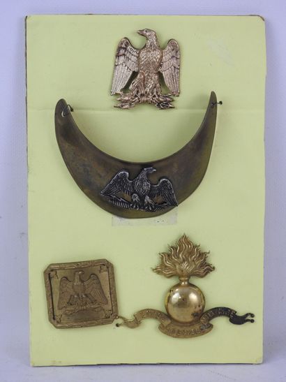 COPPERIES. FRANCE. Lot of brassware, uncrowned...
