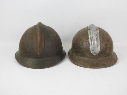 FRANCE. Lot of 2 Adrian helmets model 1926...