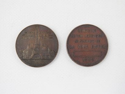 MEDALS. FRANCE. Lot of 2 medals, Inauguration...